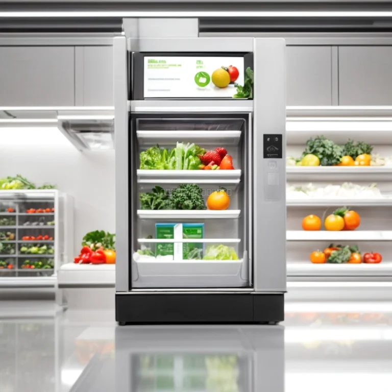 AIセンサーで食品を監視するイラスト